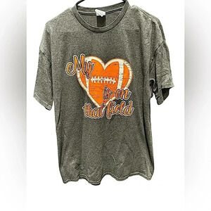 Delta pro weight gray Football t shirt women’s large